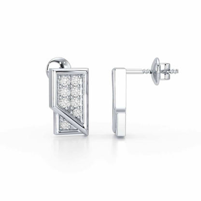 Crisp Shine Silver Earrings - White Gold - Image 4