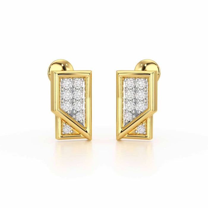 Crisp Shine Silver Earrings - Yellow Gold - Image 1