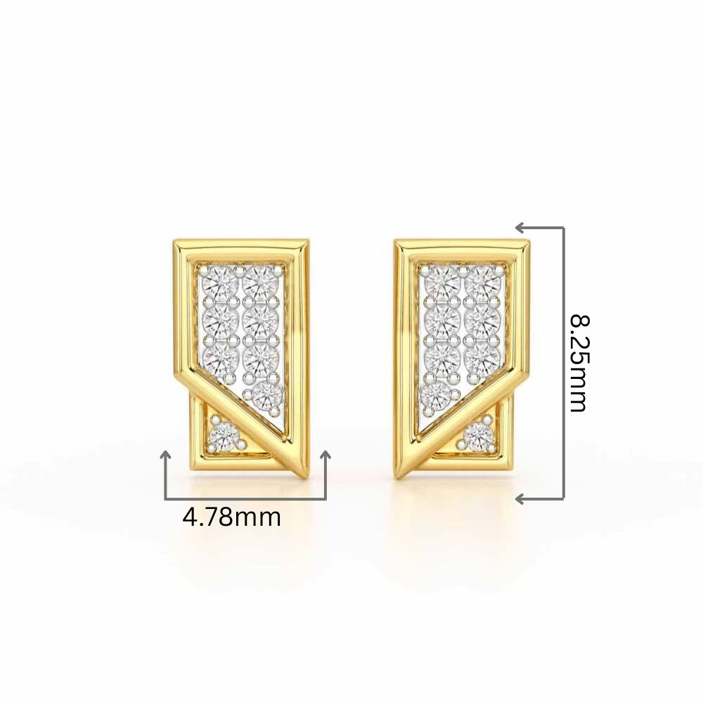 Crisp Shine Silver Earrings - Yellow Gold - Image 2