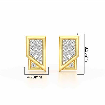 Crisp Shine Silver Earrings - Yellow Gold - Image 2