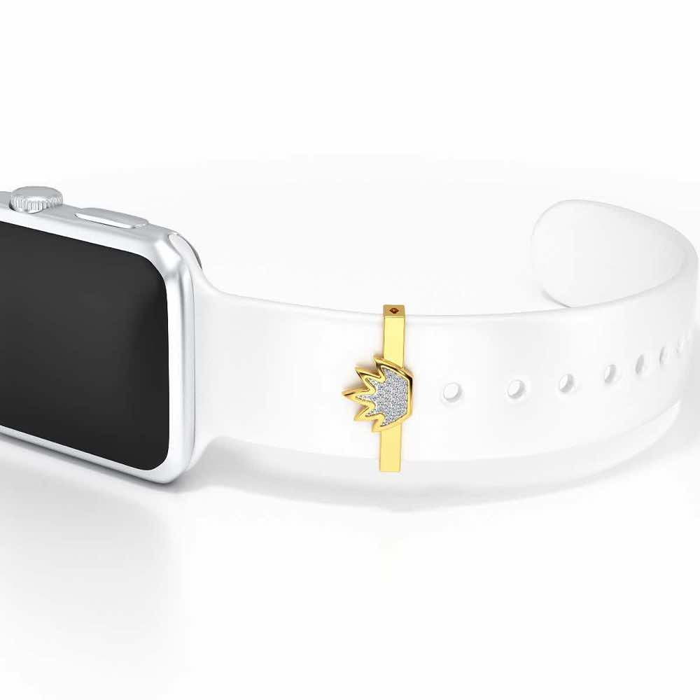 Crown Me Silver Watch Band - Yellow Gold - Image 1