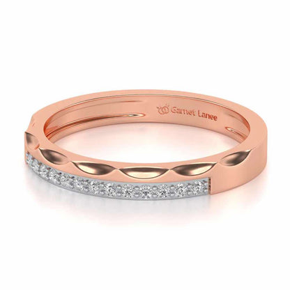 Crowned Silver Band Ring - Rose Gold - Image 2
