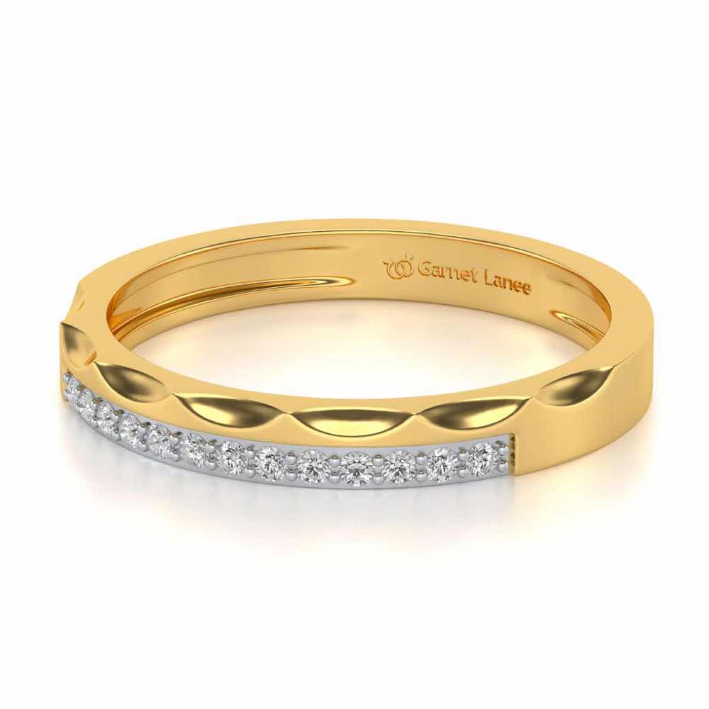 Crowned Silver Band Ring - Yellow Gold - Image 2