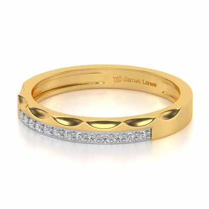 Crowned Silver Band Ring - Yellow Gold - Image 2