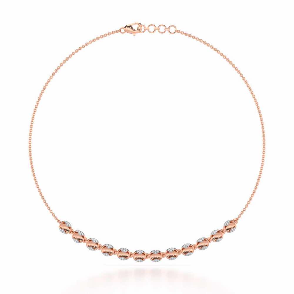 Crowned Grace Silver Necklace - Rose Gold - Image 2