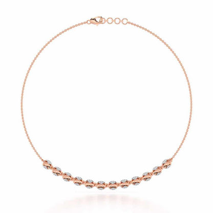 Crowned Grace Silver Necklace - Rose Gold - Image 2