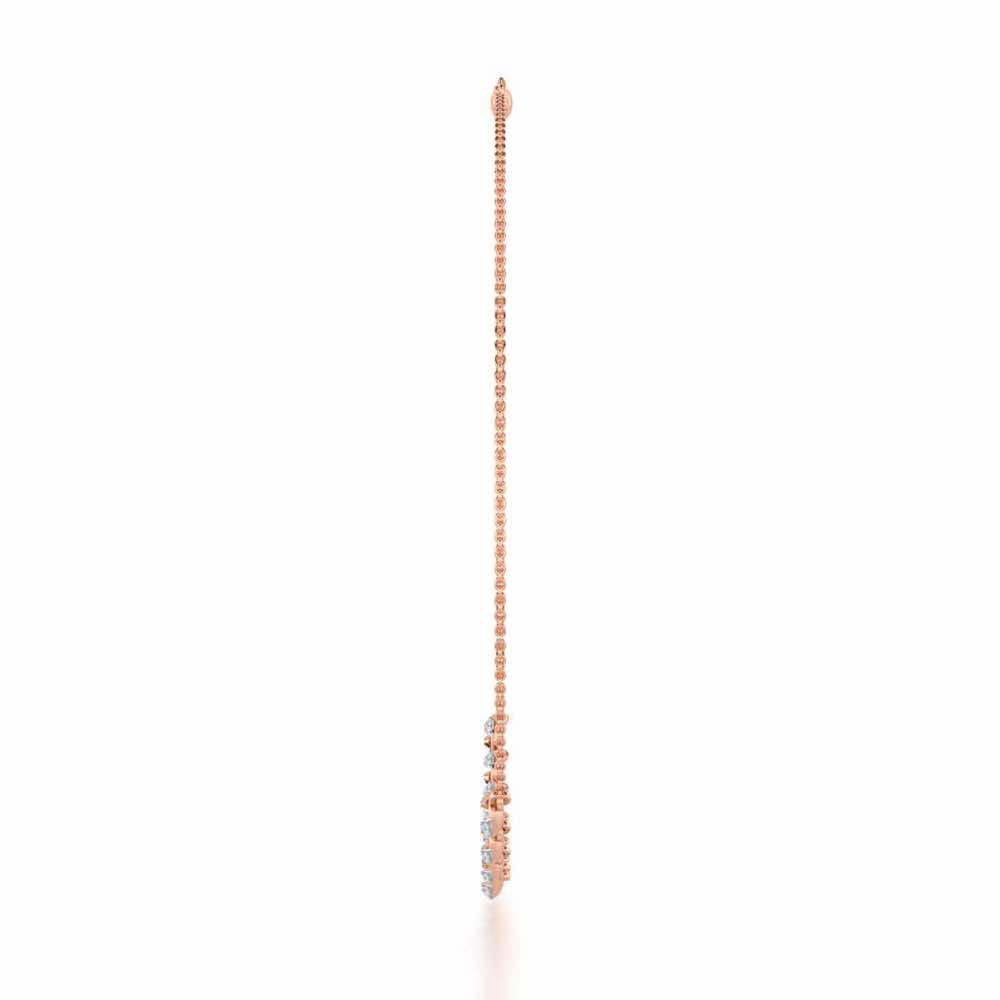 Crowned Grace Silver Necklace - Rose Gold - Image 4