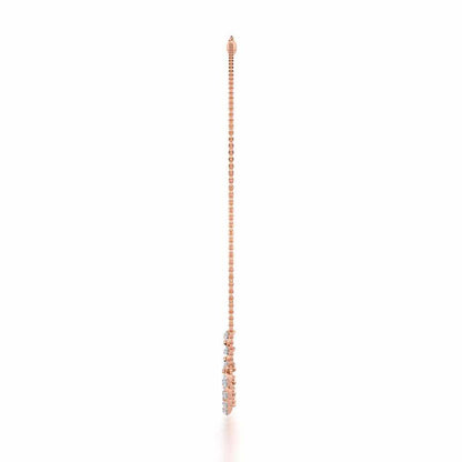 Crowned Grace Silver Necklace - Rose Gold - Image 4
