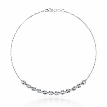 Crowned Grace Silver Necklace - White Gold - Image 2
