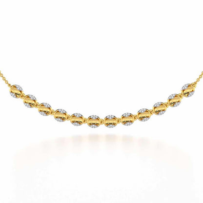 Crowned Grace Silver Necklace - Yellow Gold - Image 1