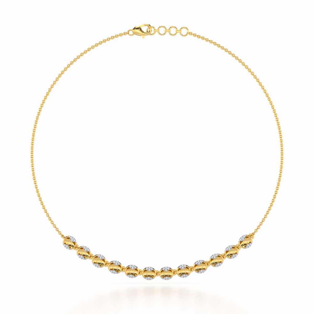 Crowned Grace Silver Necklace - Yellow Gold - Image 2