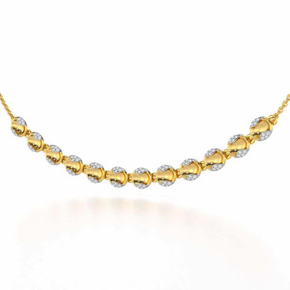 Crowned Grace Silver Necklace - Yellow Gold - Image 3
