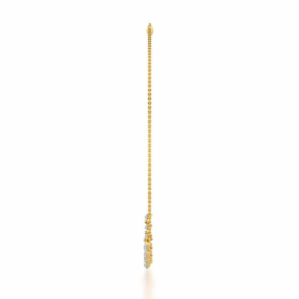 Crowned Grace Silver Necklace - Yellow Gold - Image 4