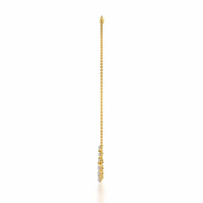 Crowned Grace Silver Necklace - Yellow Gold - Image 4