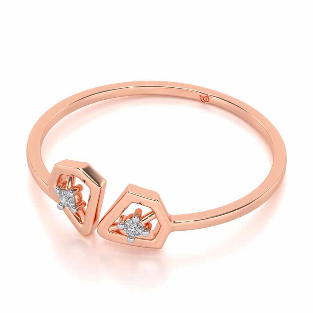 Crystal Silver Ring - Rose Gold - Image 2