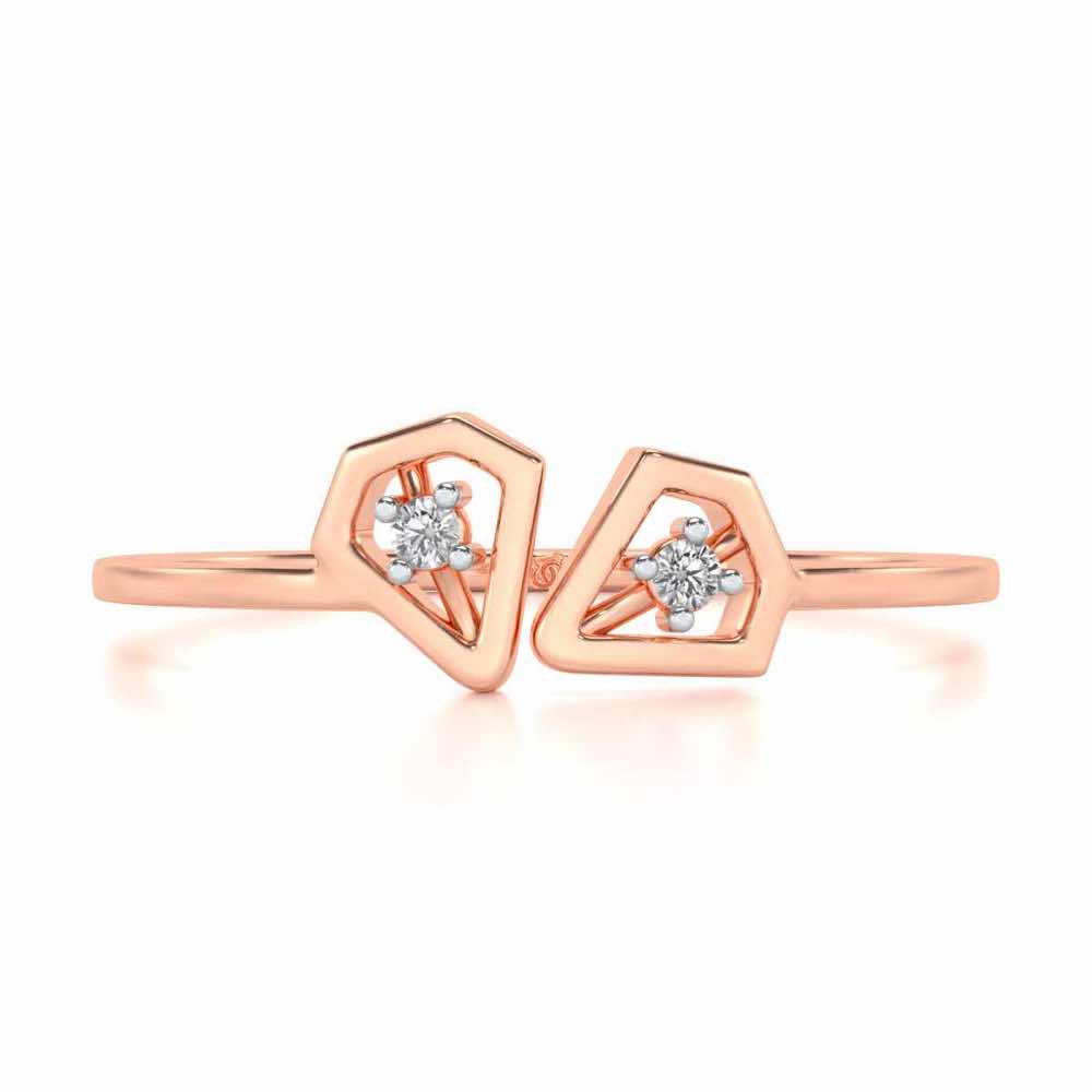 Crystal Silver Ring - Rose Gold - Image 4
