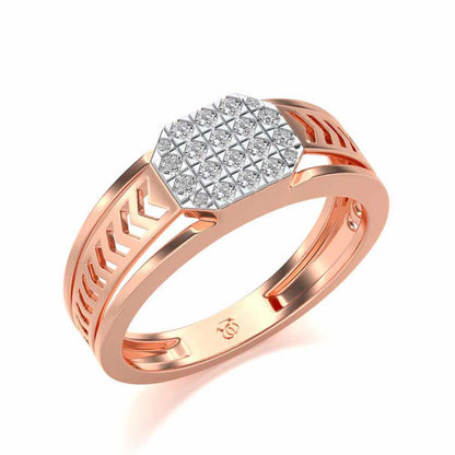 Cue Pack Silver Ring For Men - Rose Gold - Image 1
