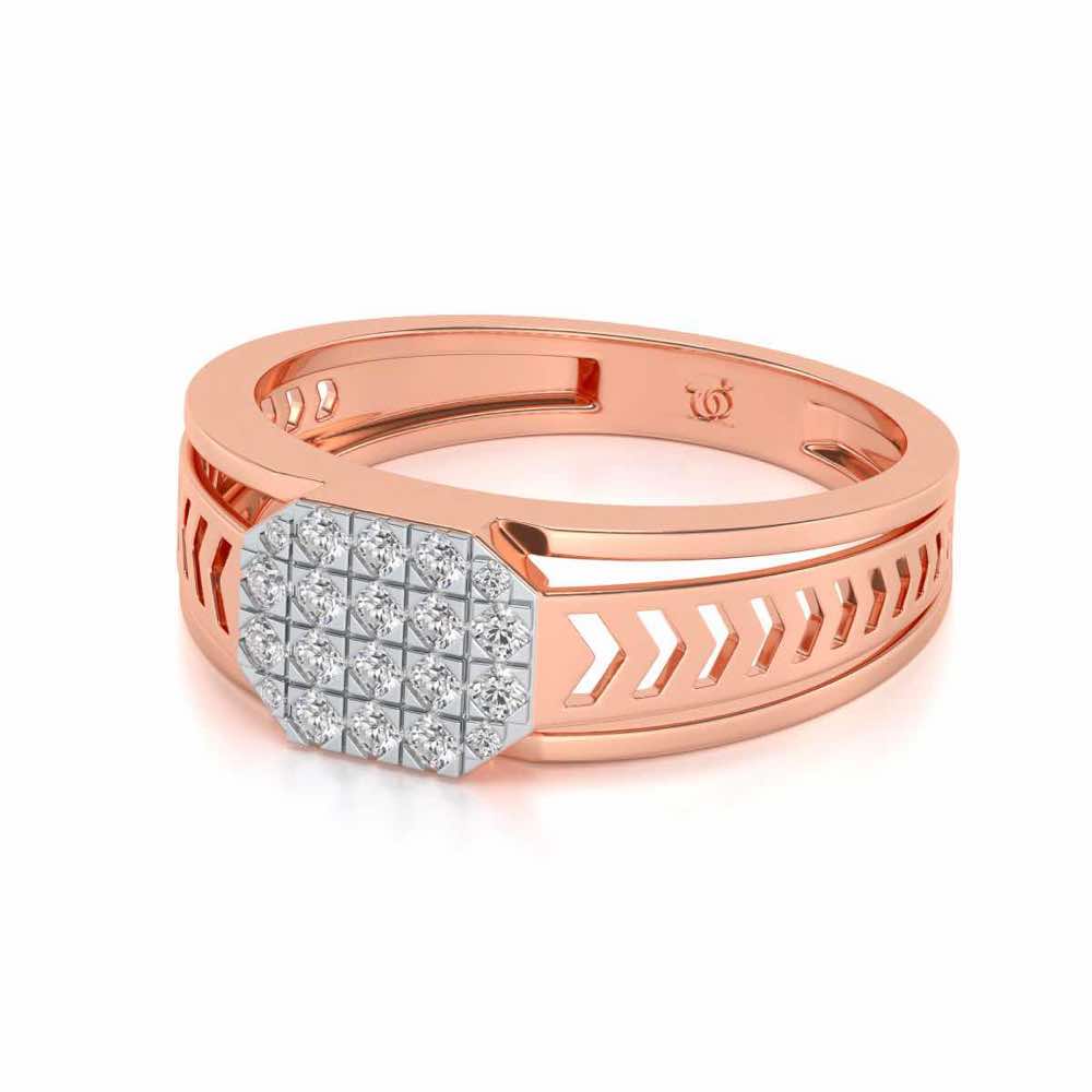 Cue Pack Silver Ring For Men - Rose Gold - Image 2