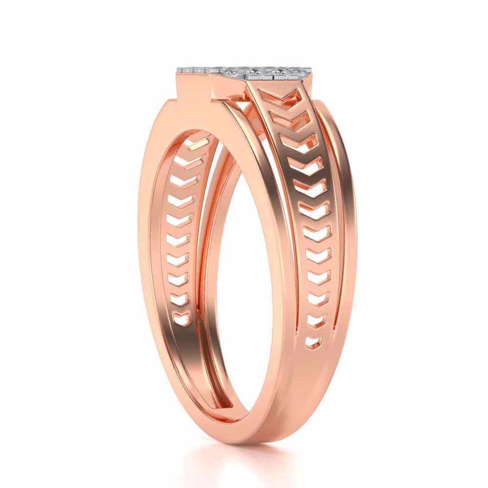 Cue Pack Silver Ring For Men - Rose Gold - Image 3