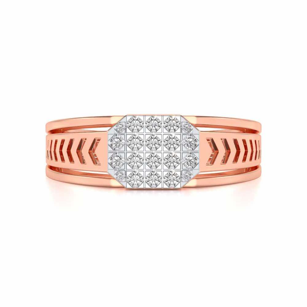 Cue Pack Silver Ring For Men - Rose Gold - Image 4