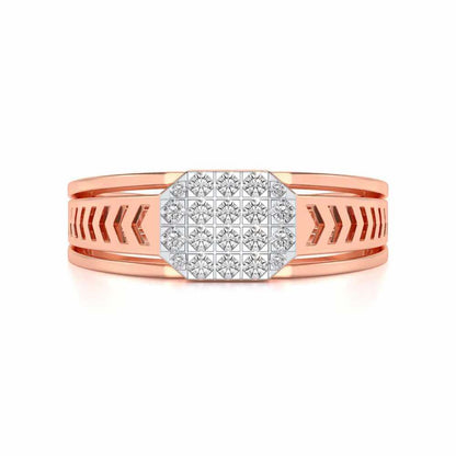 Cue Pack Silver Ring For Men - Rose Gold - Image 4