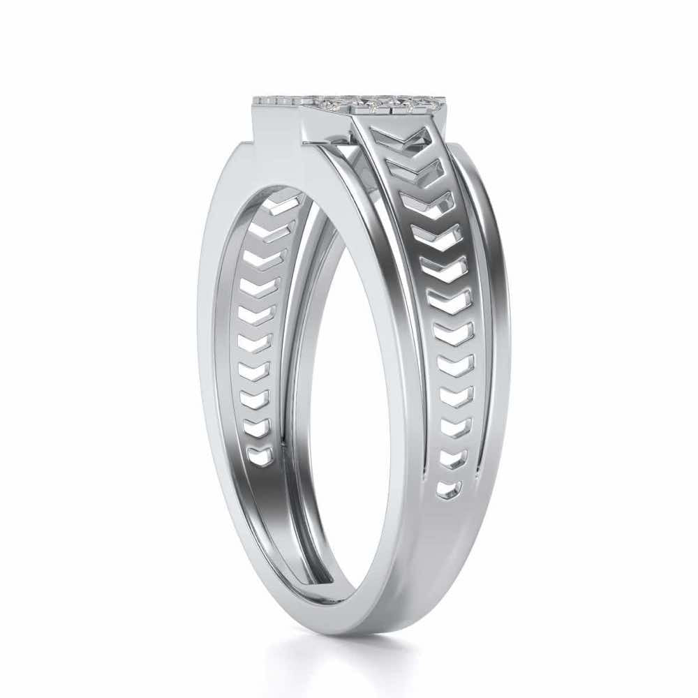Cue Pack Silver Ring For Men - White Gold - Image 3