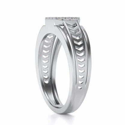 Cue Pack Silver Ring For Men - White Gold - Image 3
