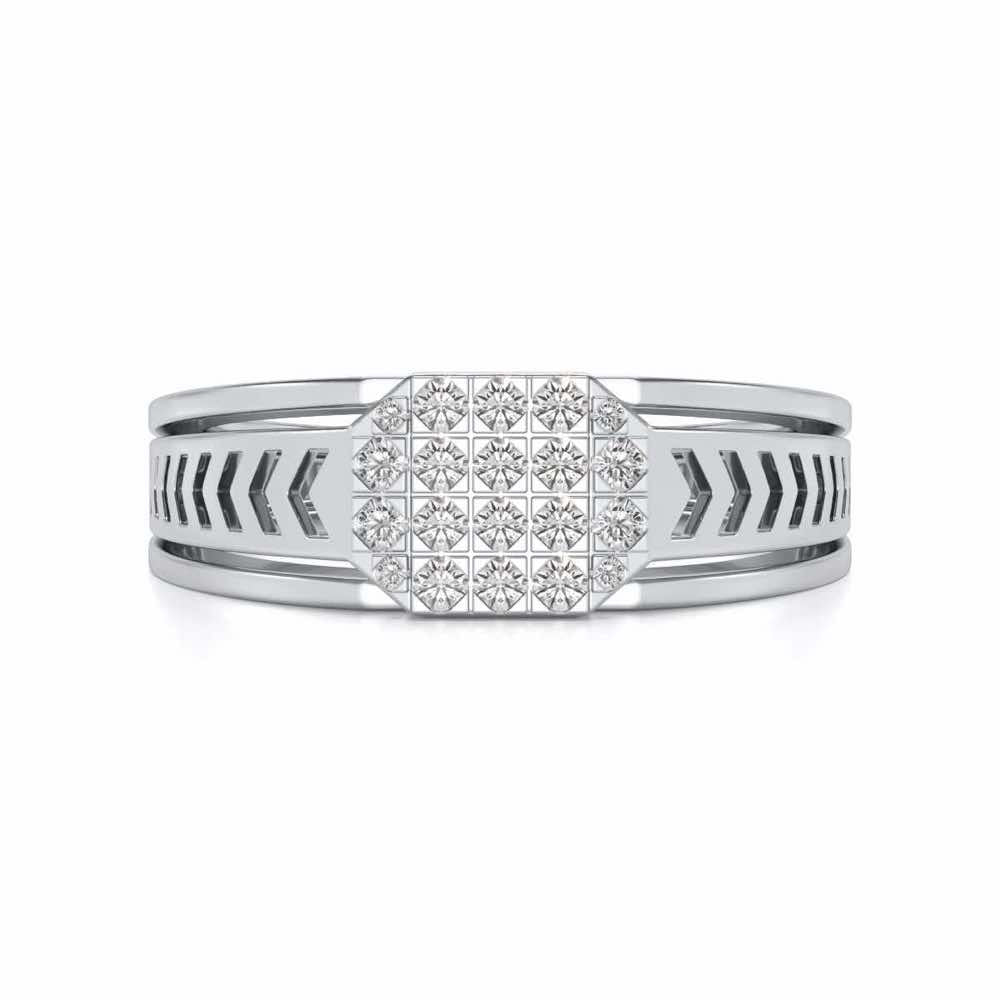Cue Pack Silver Ring For Men - White Gold - Image 4