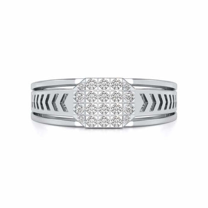 Cue Pack Silver Ring For Men - White Gold - Image 4