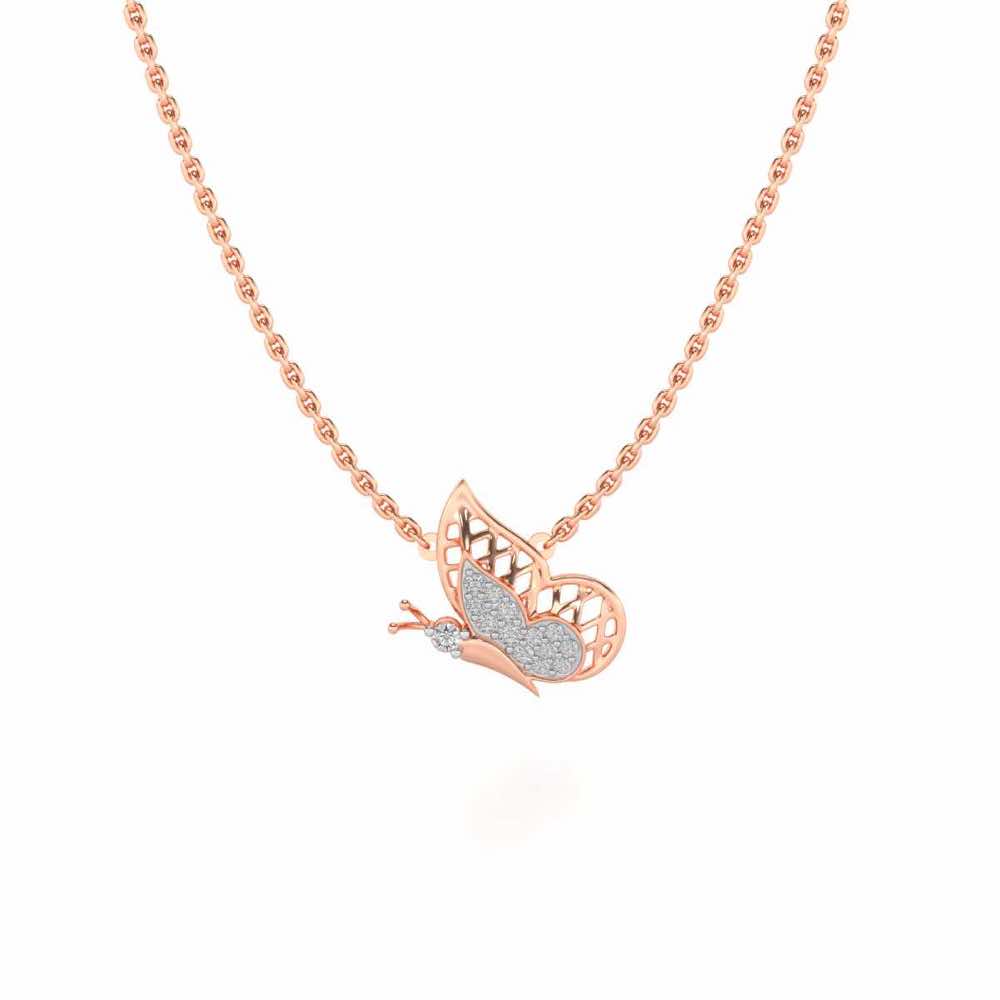 Curio Silver Pendant - Rose Gold - Image 2