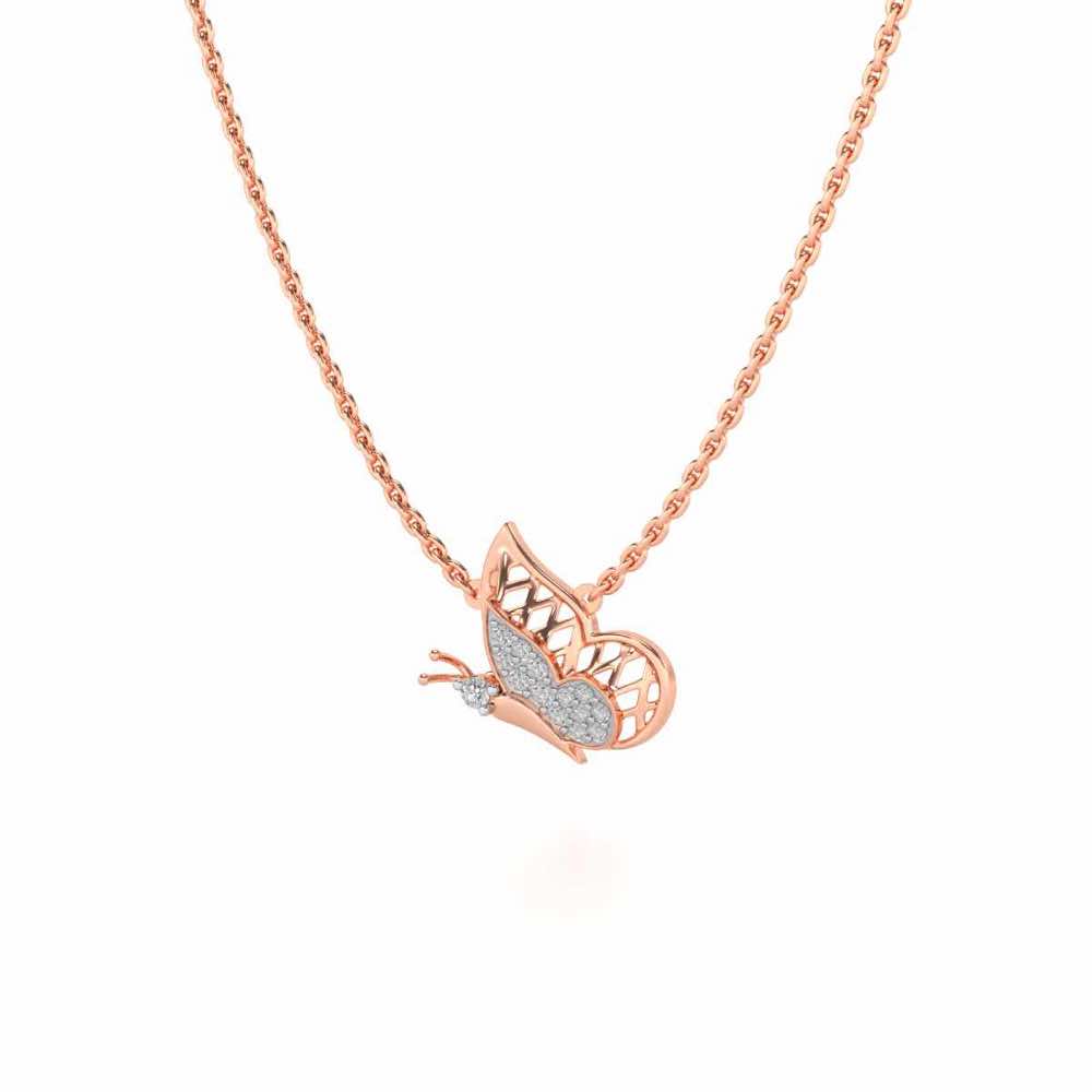 Curio Silver Pendant - Rose Gold - Image 3