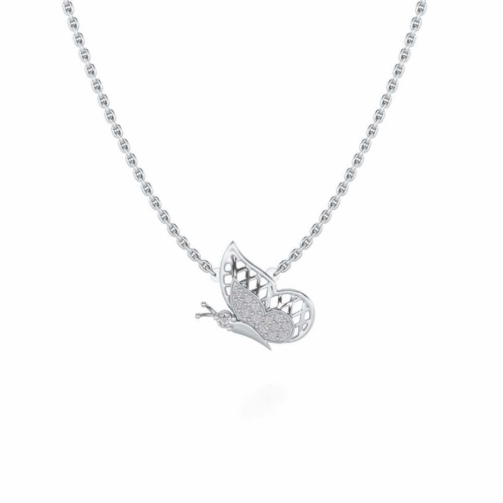 Curio Silver Pendant - White Gold - Image 2