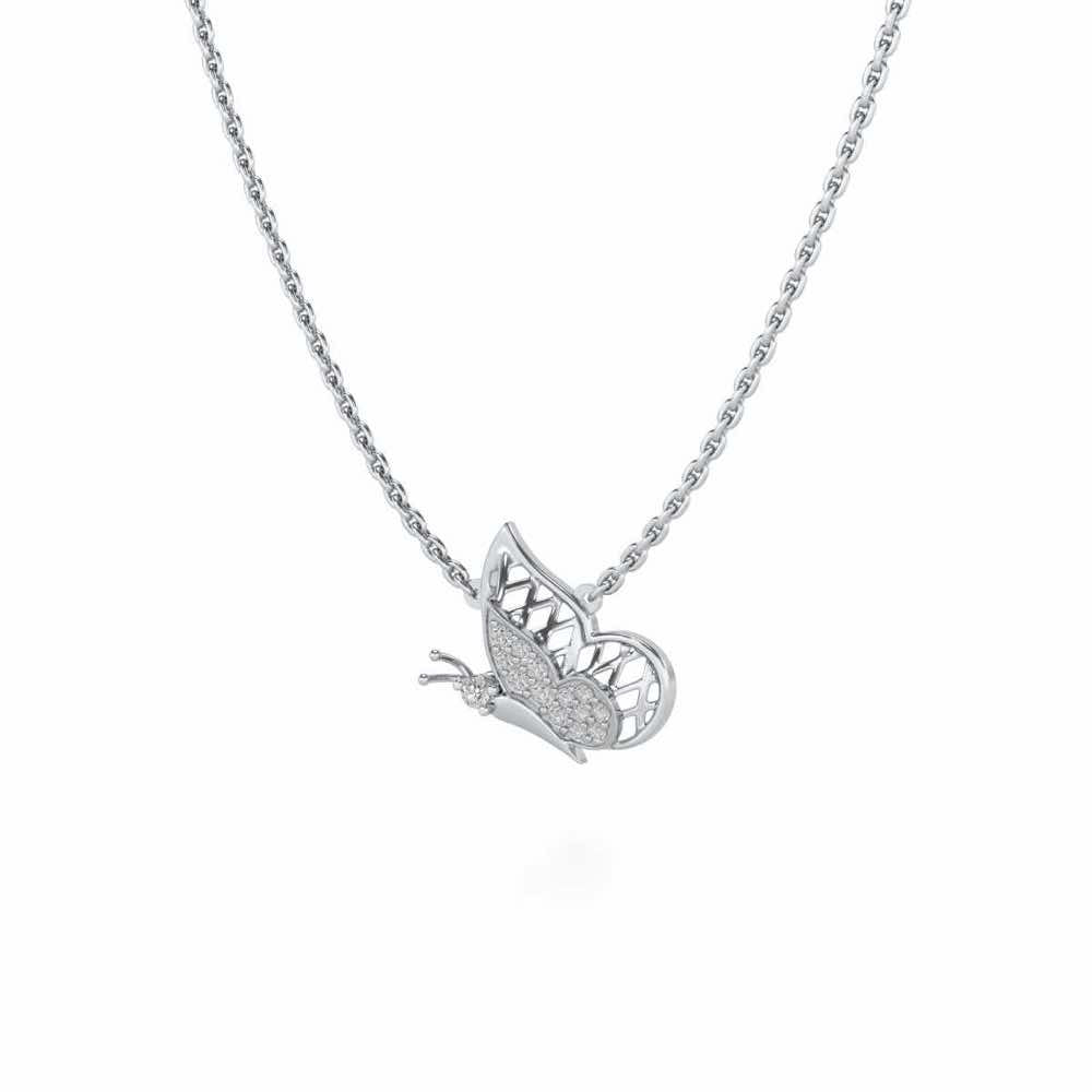 Curio Silver Pendant - White Gold - Image 3