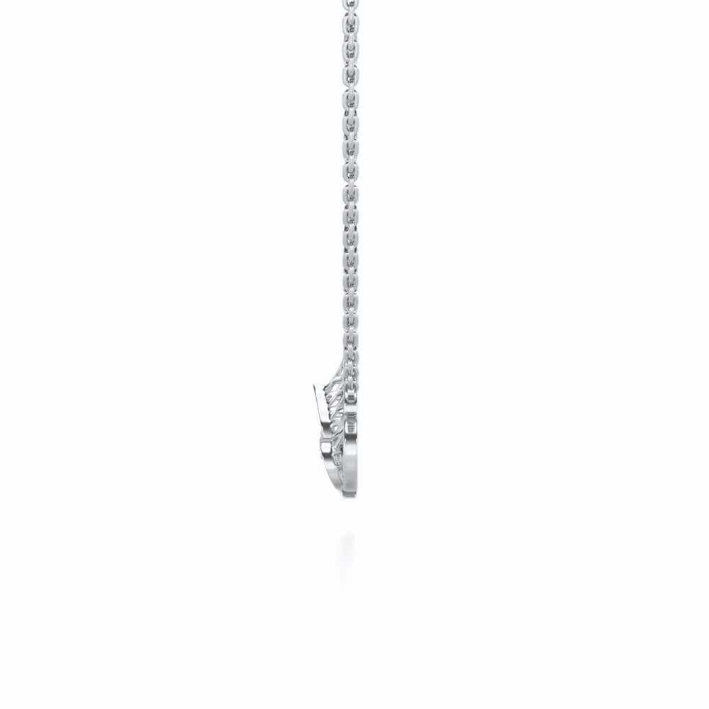 Curio Silver Pendant - White Gold - Image 4