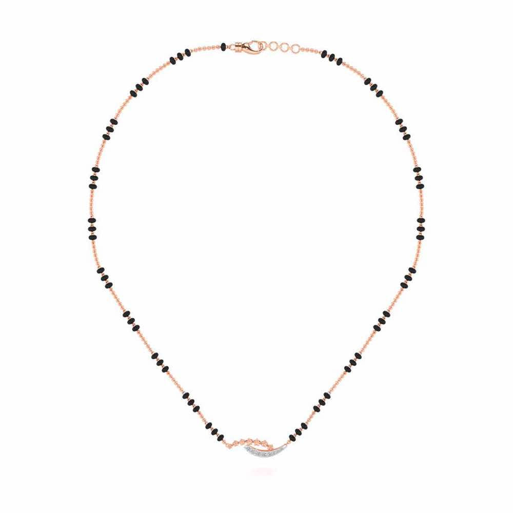 Cue Stars Silver Mangalsutra - Rose Gold - Image 3