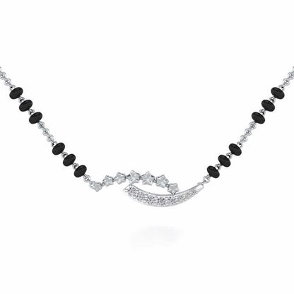Cue Stars Silver Mangalsutra - White Gold - Image 1