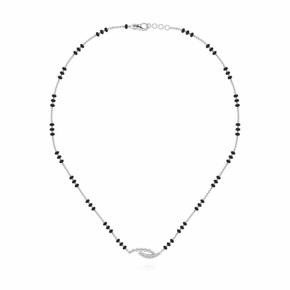 Cue Stars Silver Mangalsutra - White Gold - Image 3