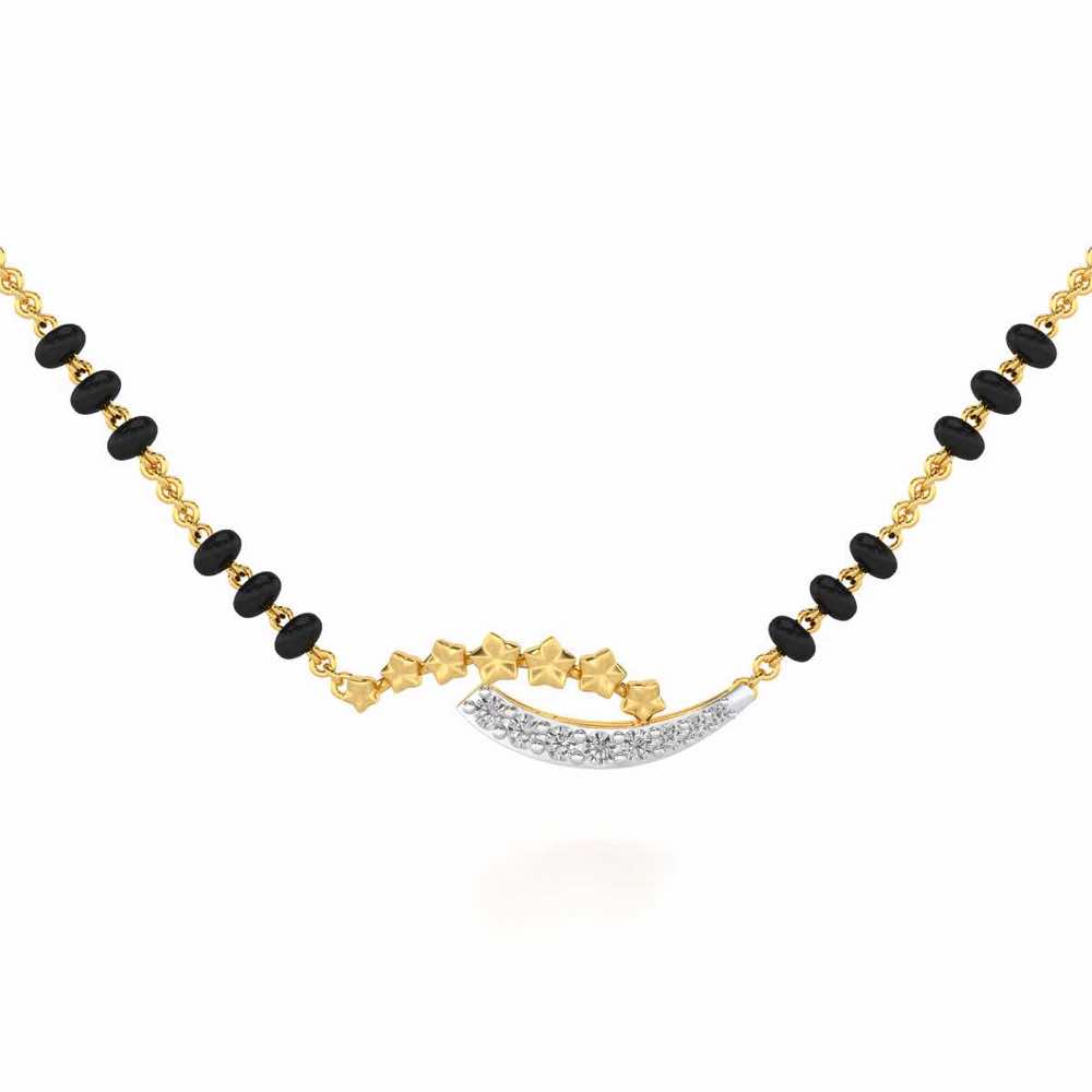 Cue Stars Silver Mangalsutra - Yellow Gold - Image 1