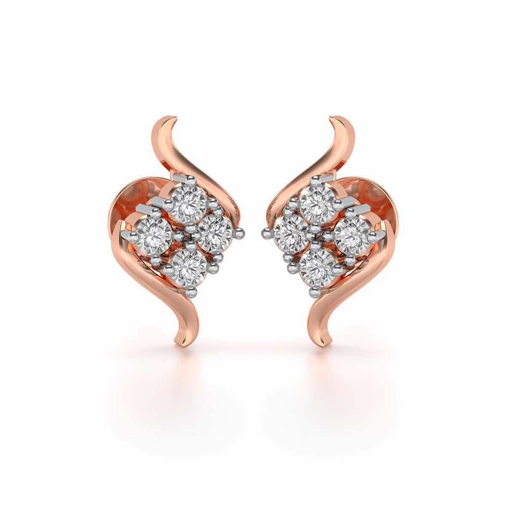 Cuy Art Silver Earrings - Rose Gold - Image 1