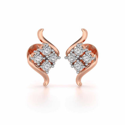 Cuy Art Silver Earrings - Rose Gold - Image 1