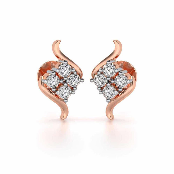 Cuy Art Silver Earrings - Rose Gold - Image 1
