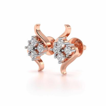 Cuy Art Silver Earrings - Rose Gold - Image 3