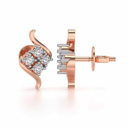 Cuy Art Silver Earrings - Rose Gold - Image 4