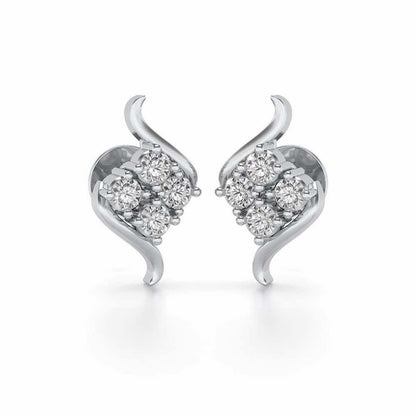 Cuy Art Silver Earrings - White Gold - Image 1