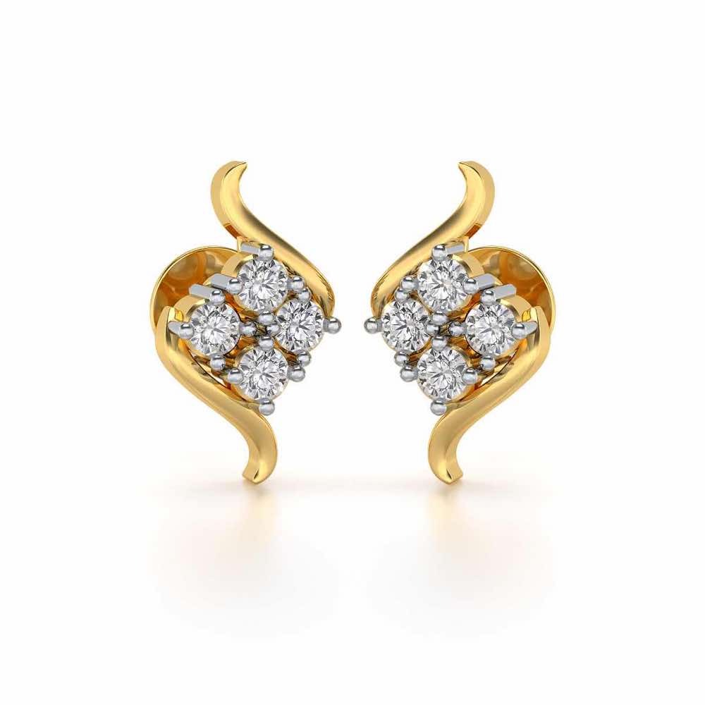 Cuy Art Silver Earrings - Yellow Gold - Image 1