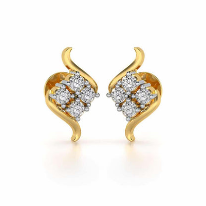 Cuy Art Silver Earrings - Yellow Gold - Image 1