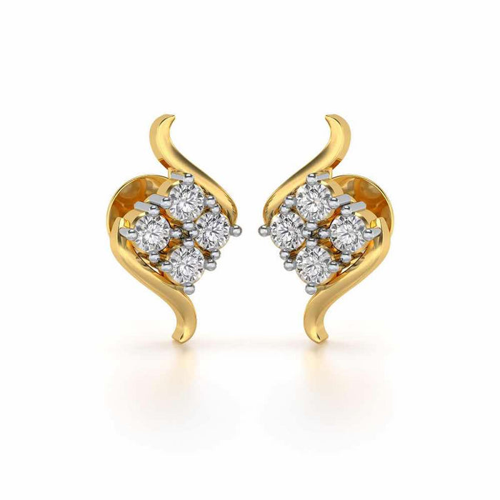 Cuy Art Silver Earrings - Yellow Gold - Image 1