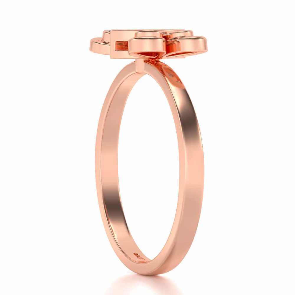 Cute Moth Silver Ring - Rose Gold - Image 3