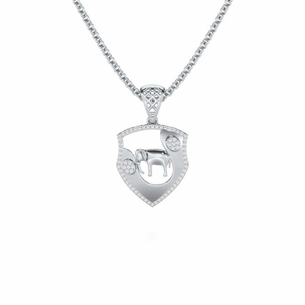 Cuteness Silver Pendant - White Gold - Image 1