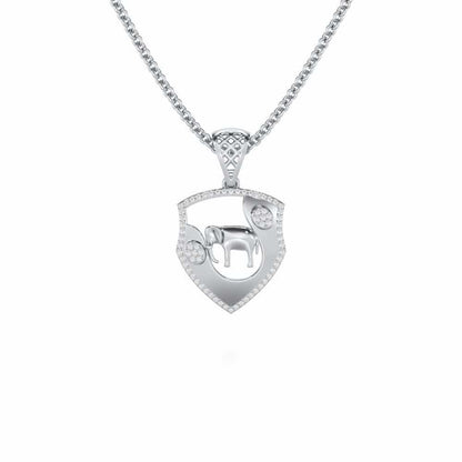 Cuteness Silver Pendant - White Gold - Image 1